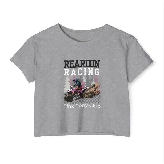 Reardon Racing Pink Pony Club Crop Top — Women's Festival Racing Graphic