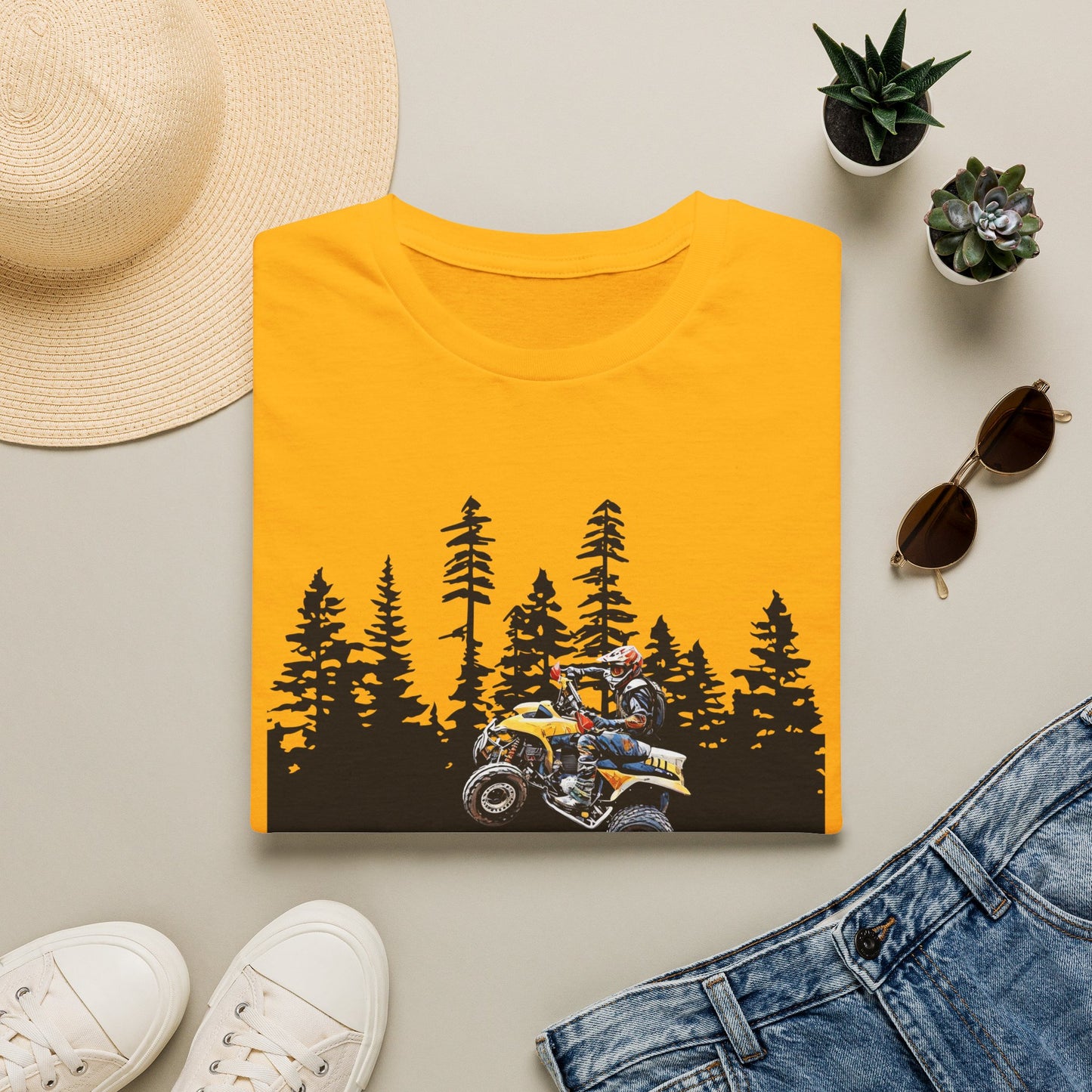 May the Forest Be With You ATV Racing T-Shirt | Honda 400 EX Funny Star Wars Humor for Men