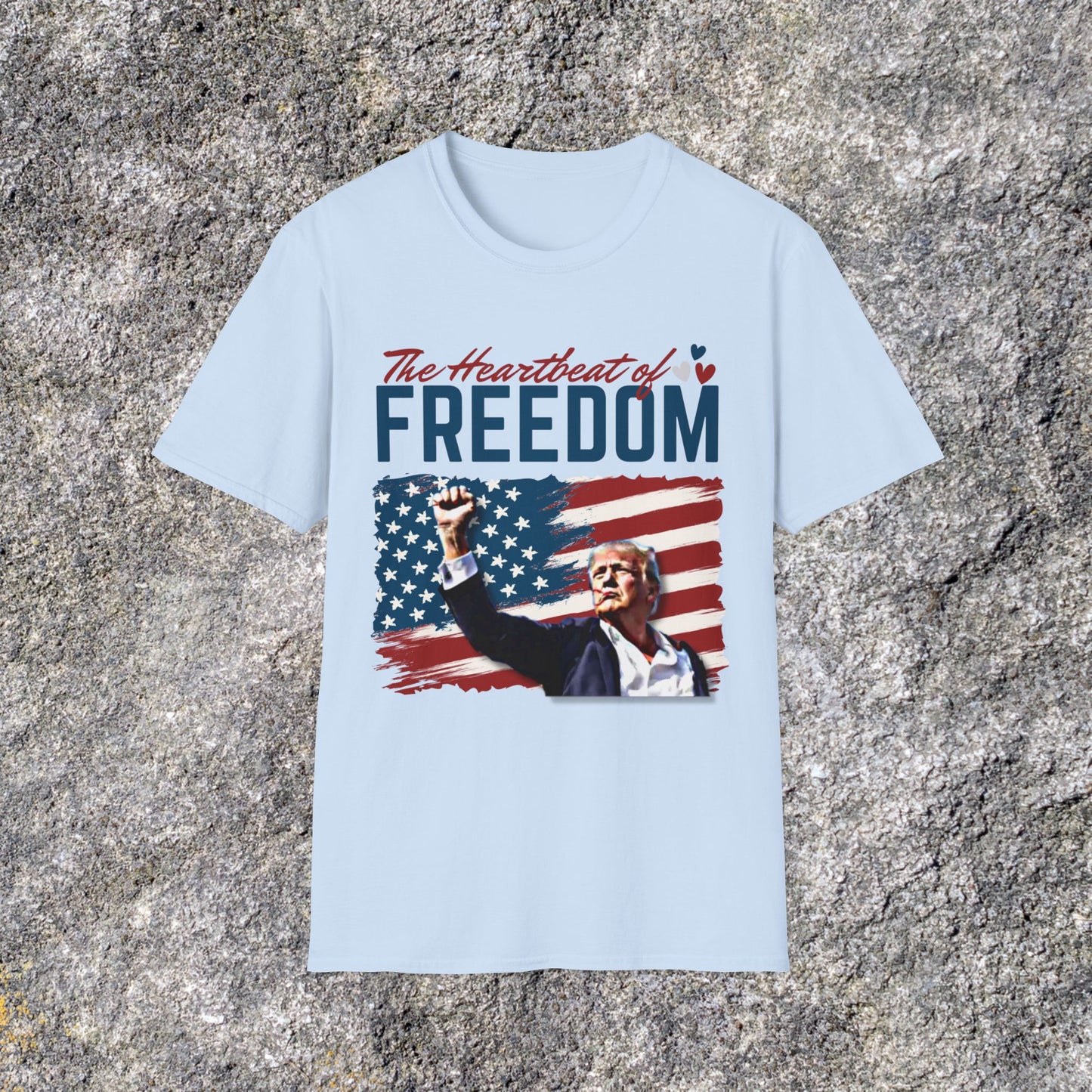 Donald Trump Heartbeat of Freedom Republican | Freedom American Patriotic | Soft Cotton Shirt Adult shirt Unisex Ultrasoft Cotton shirt