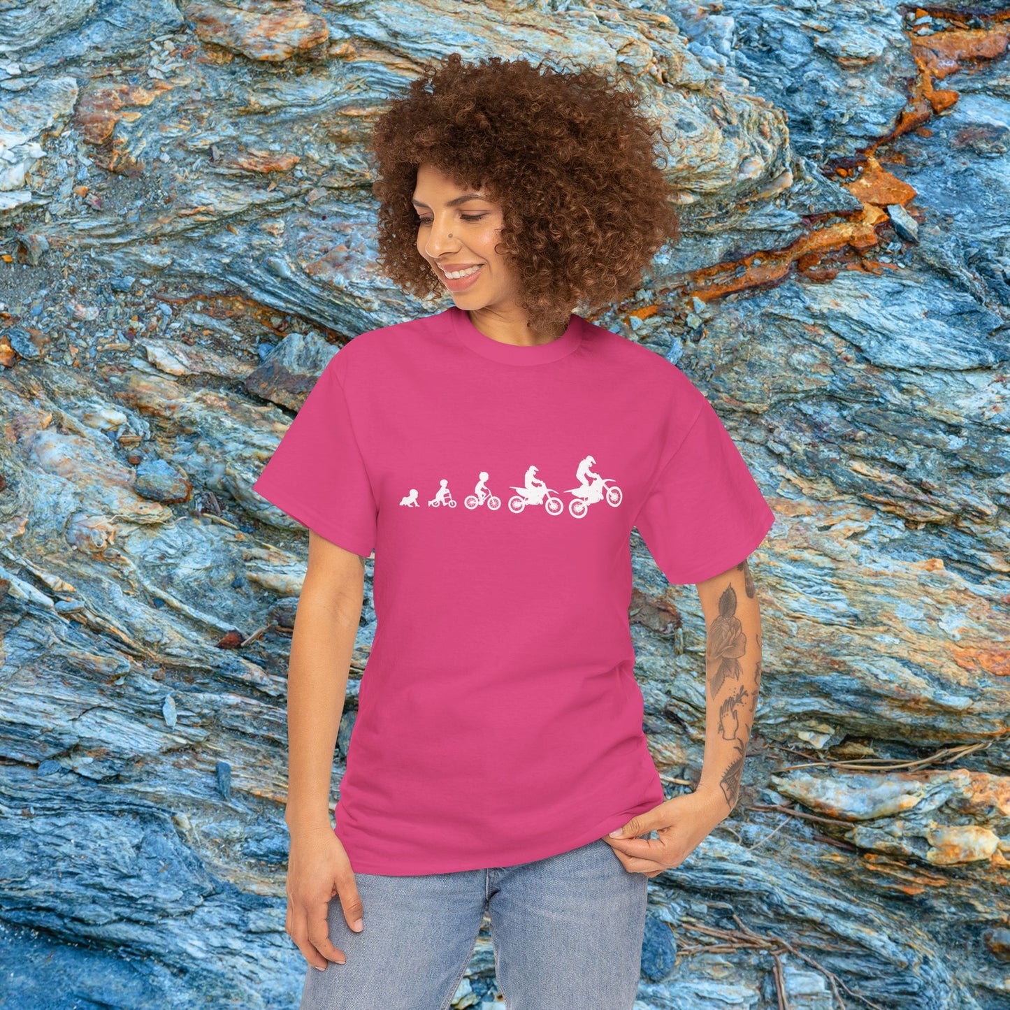 Dirt Bike Evolution T-Shirt | "From Strider to Bicycle to Dirt Bike" | Funny Racing Shirt