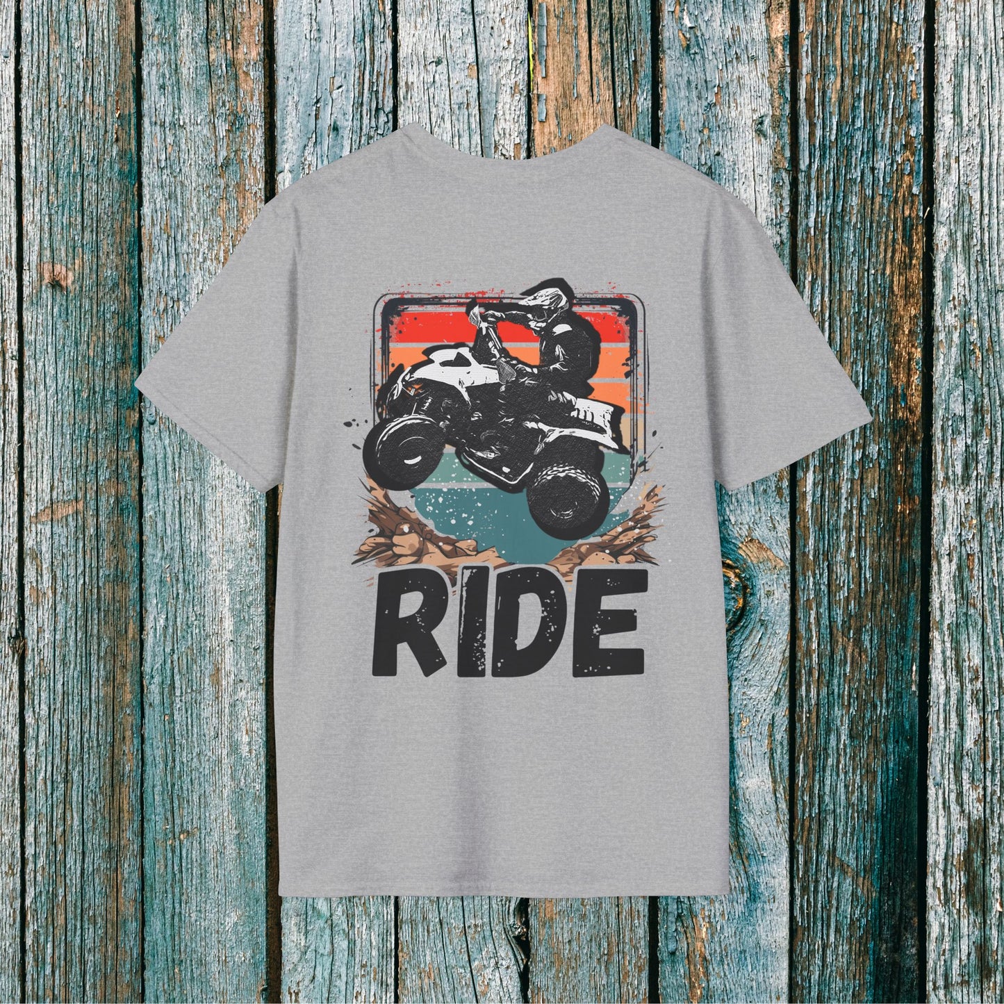 Honda 400EX Retro Distressed Four Wheeler T-Shirt | 2 -sided RIDE Graphic with Honda 400 EX