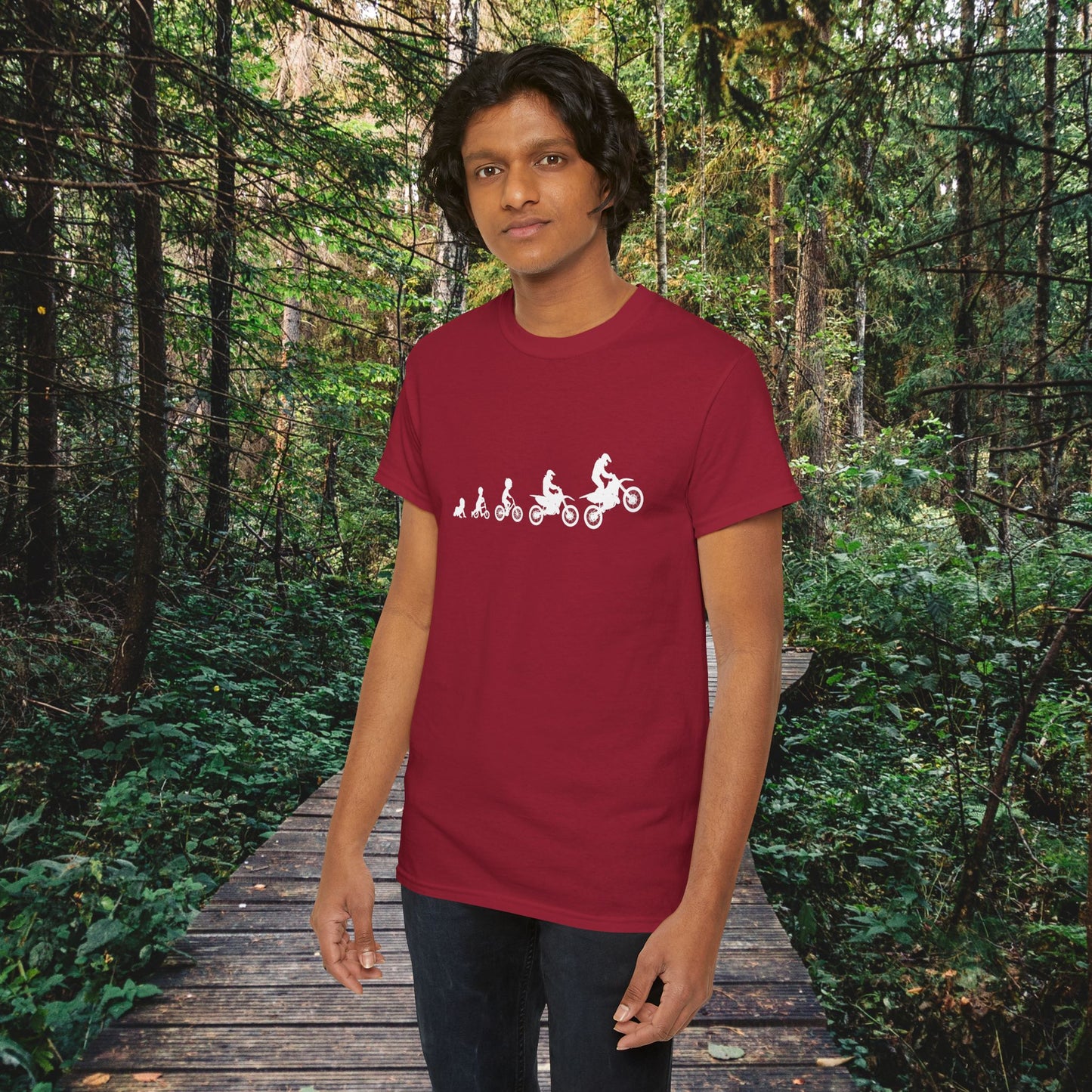 Dirt Bike Evolution T-Shirt | "From Strider to Bicycle to Dirt Bike" | Funny Racing Shirt