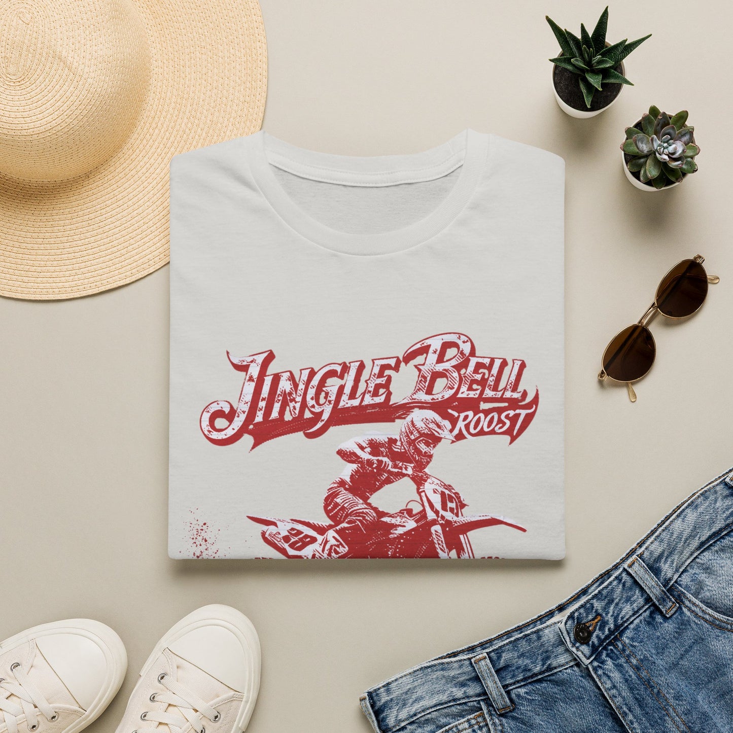 Holiday Motocross Racing Ugly Sweater | Jingle Bell Roost T-Shirt