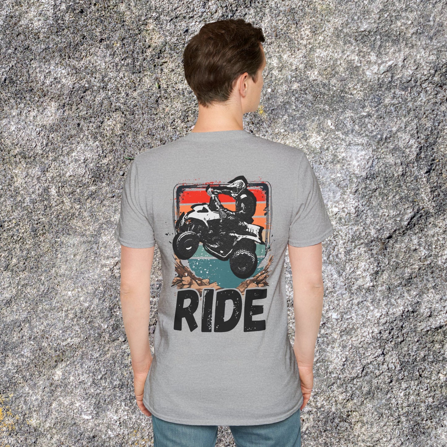 Honda 400EX Retro Distressed Four Wheeler T-Shirt | 2 -sided RIDE Graphic with Honda 400 EX
