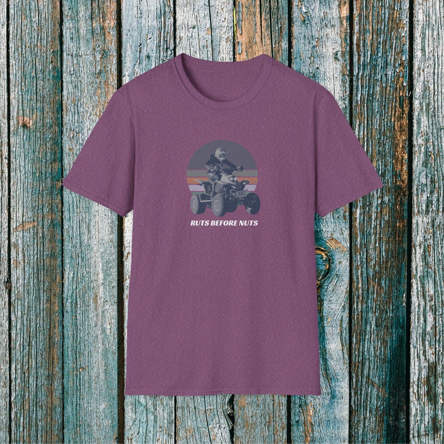 ATV Racing T-Shirt — “Ruts Before Nuts” Honda 400EX Four-Wheeler Rider Tee