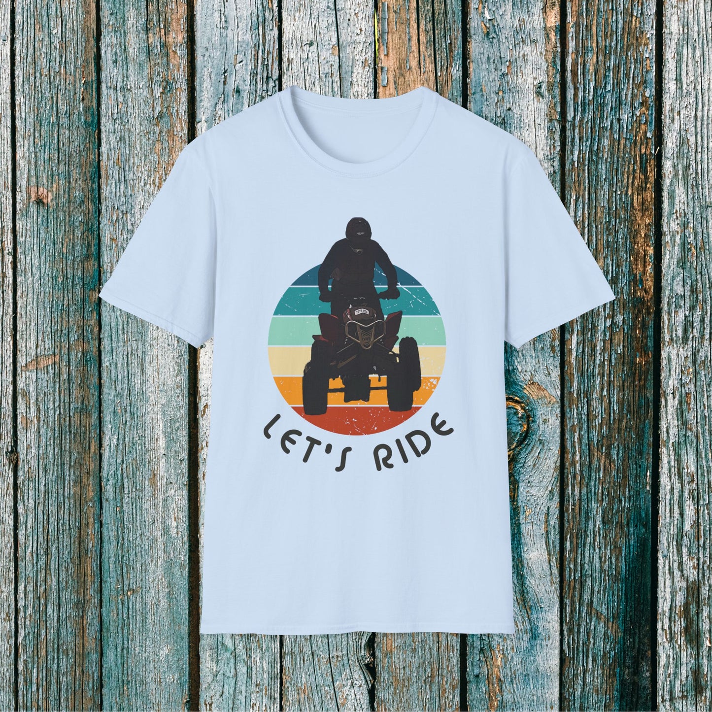 Retro 'Let's Ride' Honda 400EX Rider T-Shirt | Man Jumping Fourwheeler
