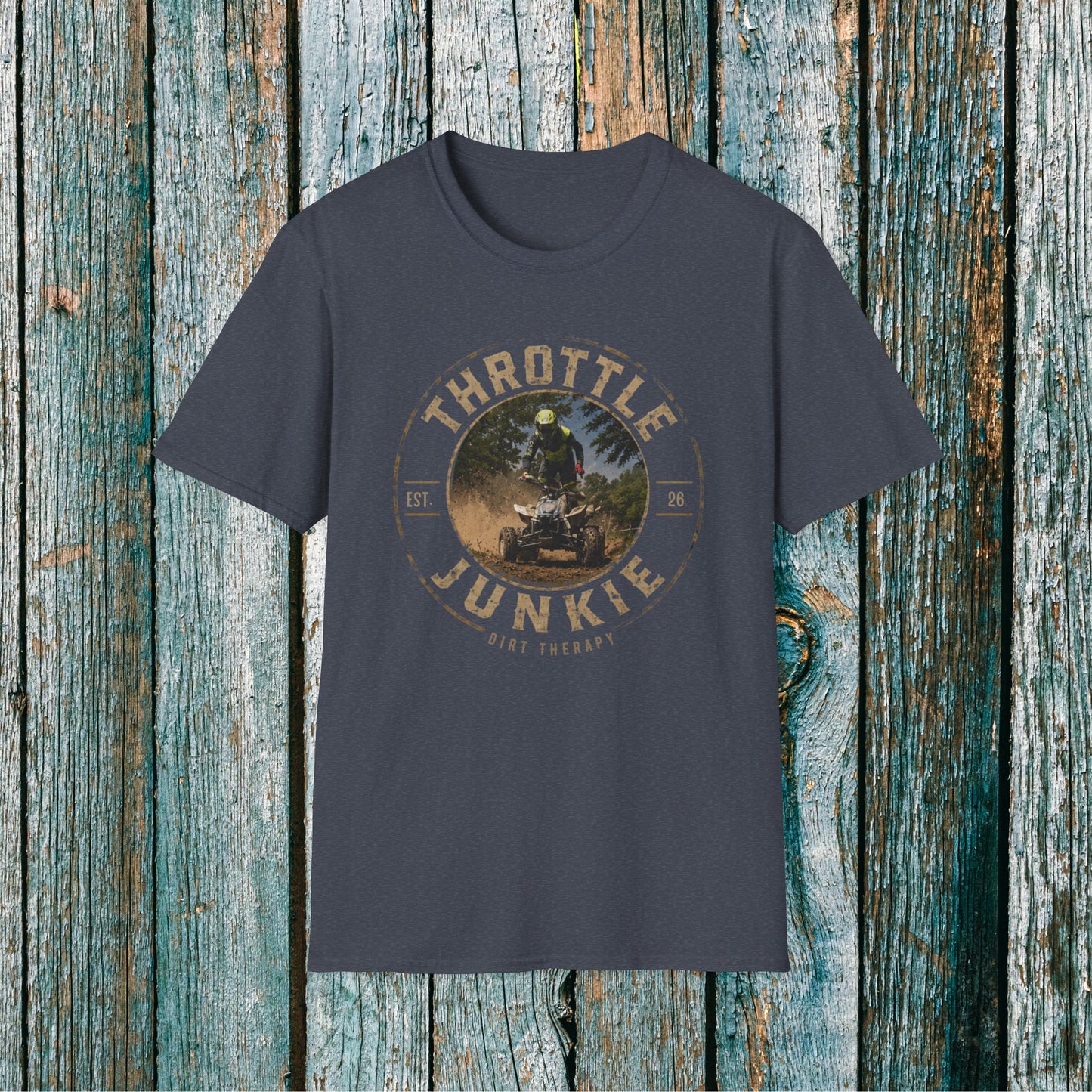 Vintage Trottle Junkie Dirt Therapy Shirt | Honda 450 ATV Racing | AXC Arkansas Pro Racing Series | Dickerson