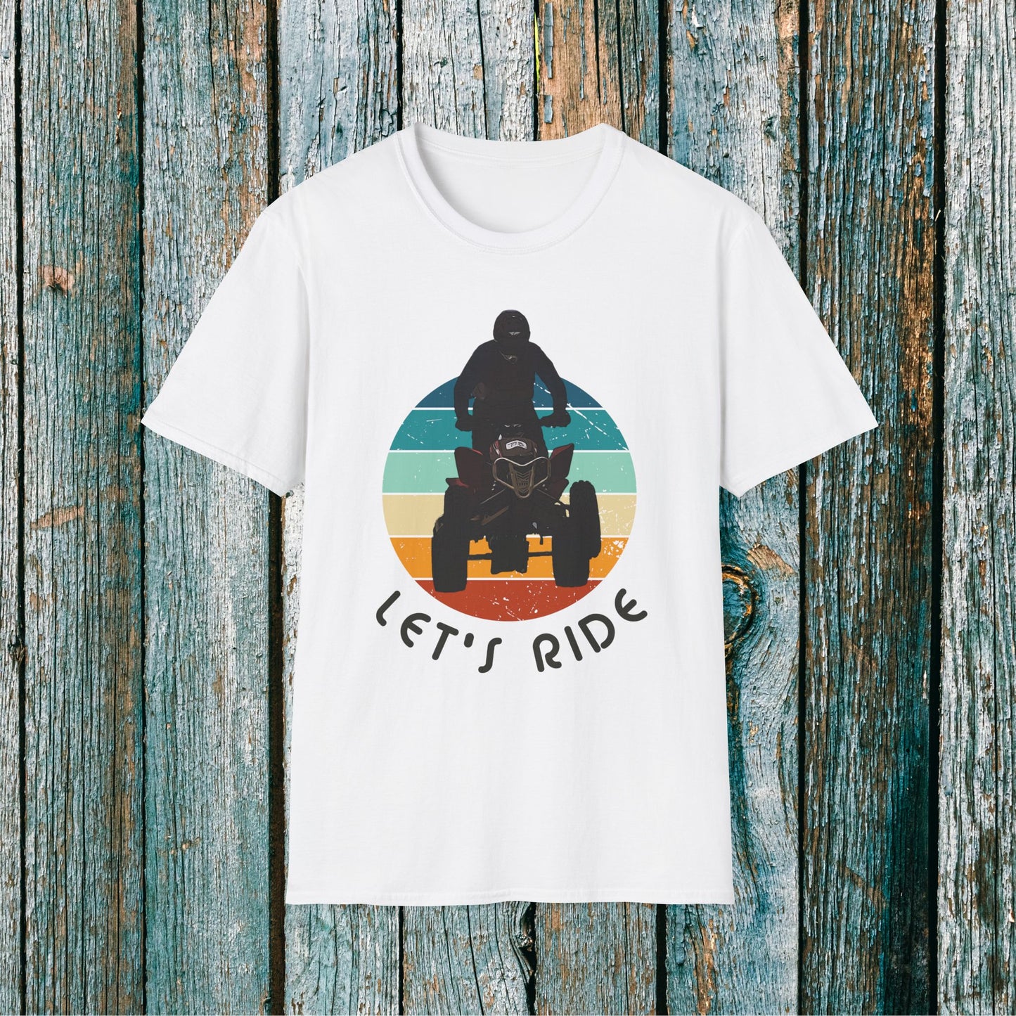 Retro 'Let's Ride' Honda 400EX Rider T-Shirt | Man Jumping Fourwheeler