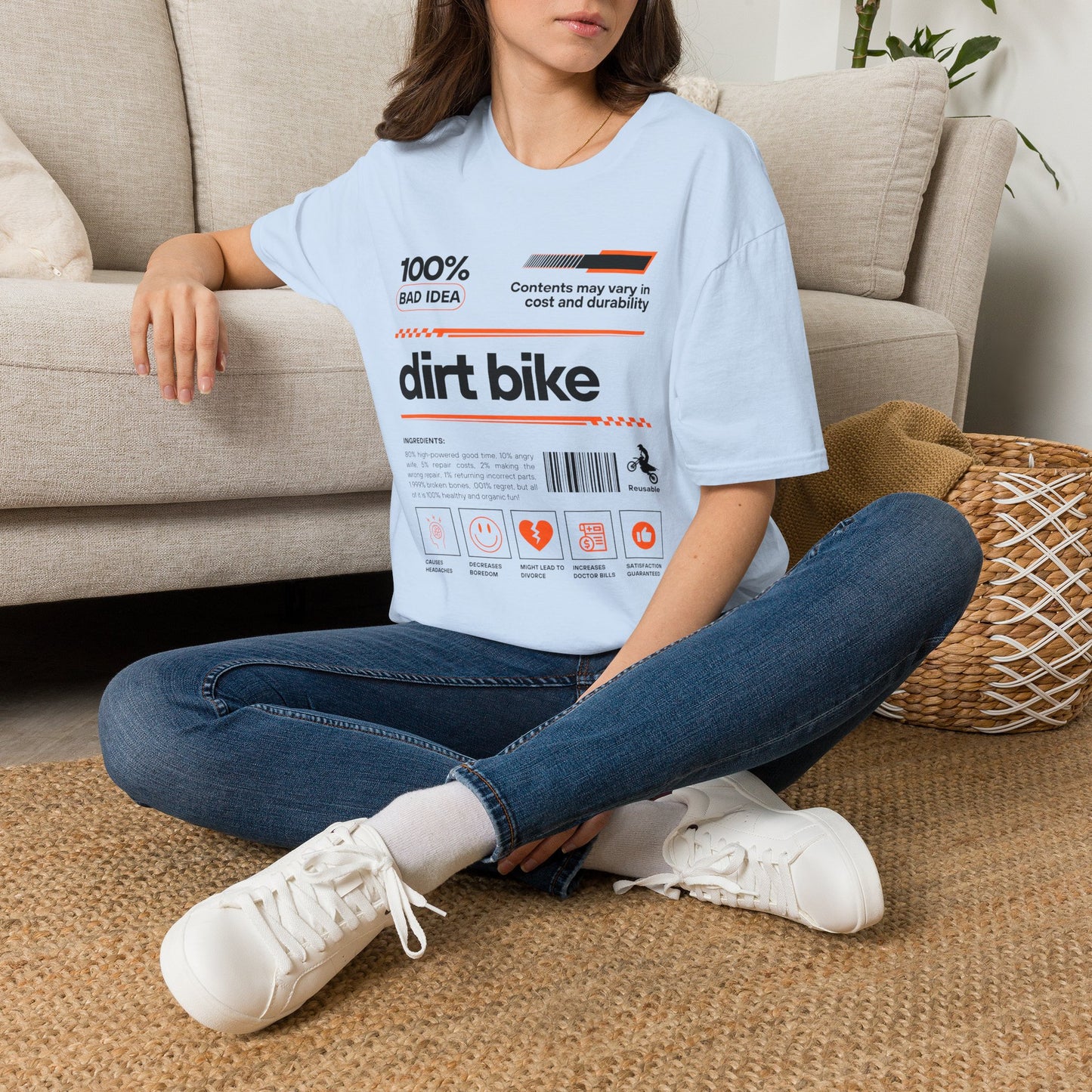 Dirt Bike Ingredients T-Shirt | Funny Motocross Men's Riding Shirt