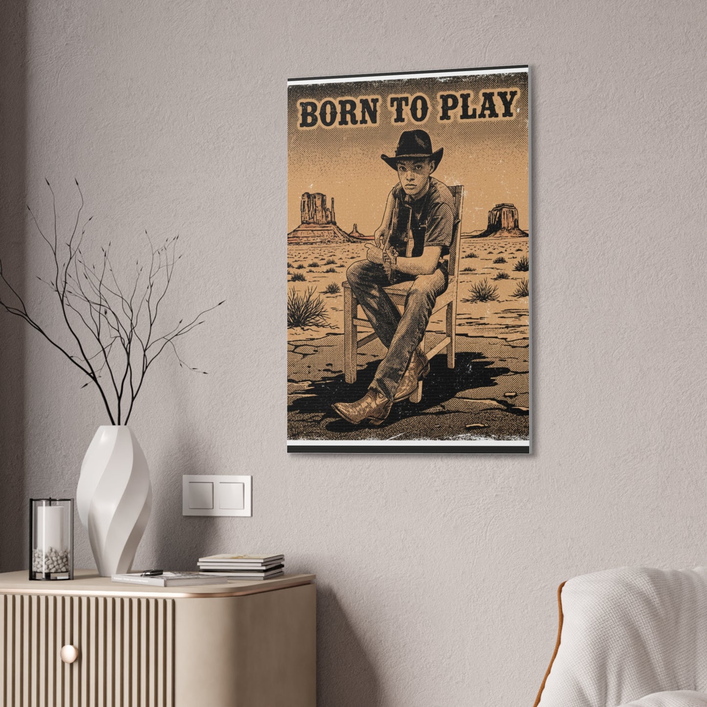 Born to Play Music Festival Ozark Overdrive poster Canvas Stretched | Power of Music wall art
