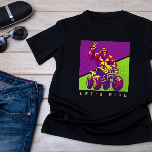 Youth BigFoot Shirt | Let's Ride Sasquatch Shirt for Kids | Youth Short Sleeve Tee | Funny FourWheeler shirt for boys | Bella Canvas Soft Cotton tee shirt