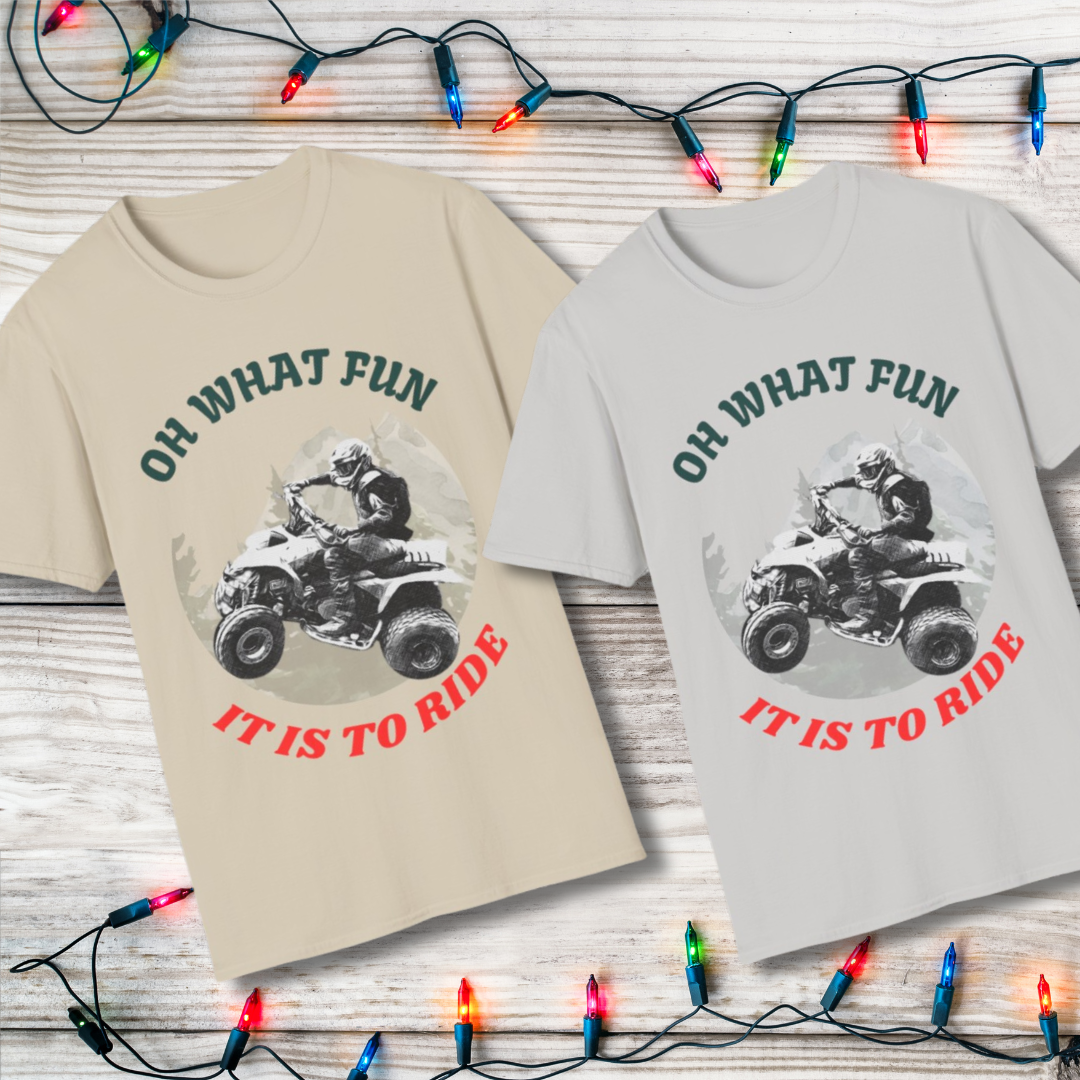 Holiday Shirt Honda 400 EX  | Oh What Fun it is To Ride SOFT cotton t shirt | Fourwheeler shirt | Christmas Racing Shirt | ATV Ugly Sweater